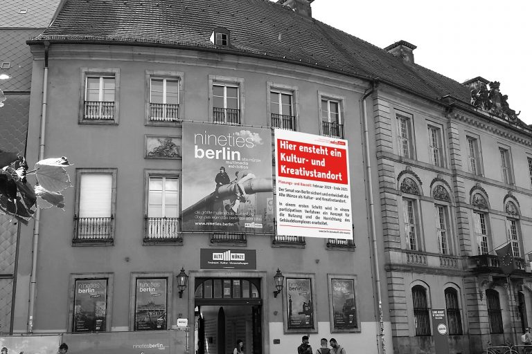 Banner an der Alten Münze