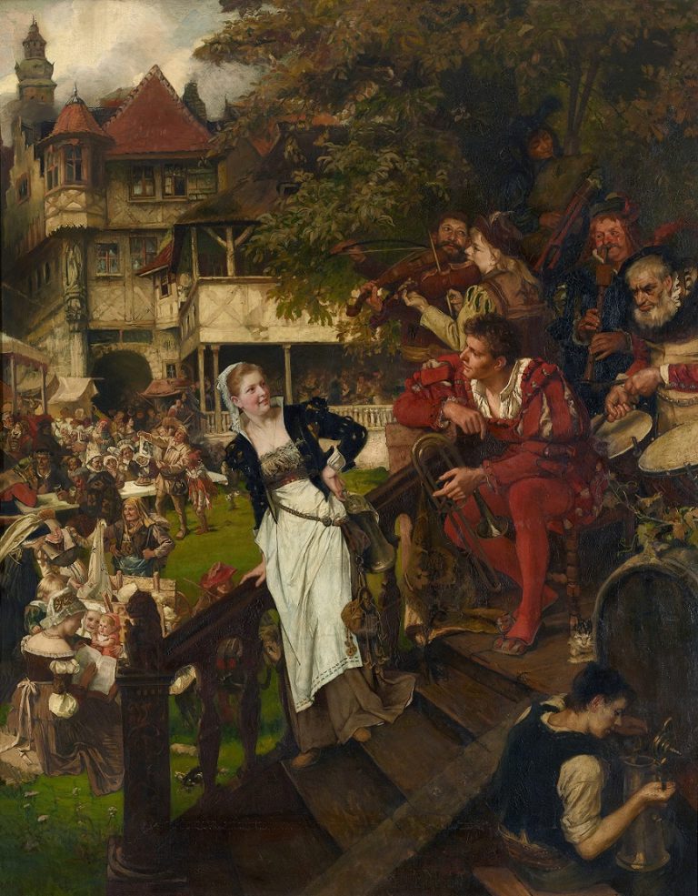 Paula Monjé, Deutsches Volksfest im 16. Jahrhundert, 1883© Staatliche Museen zu Berlin, Nationalgalerie / Andres Kilger
