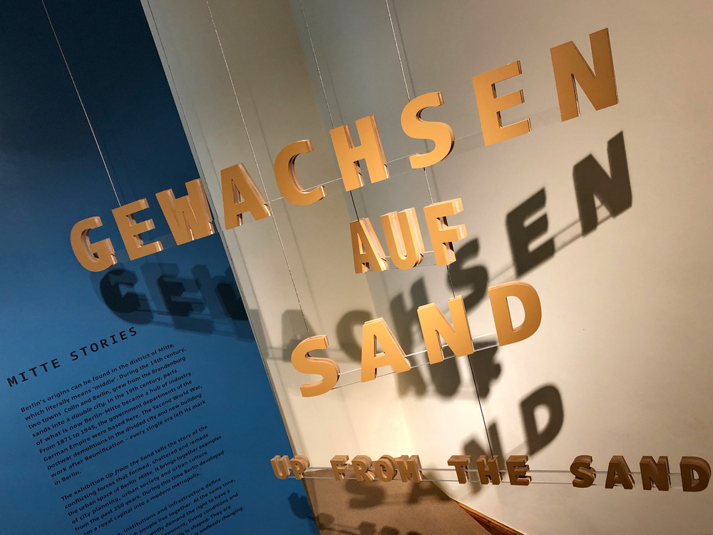 Letters hanging from the ceiling