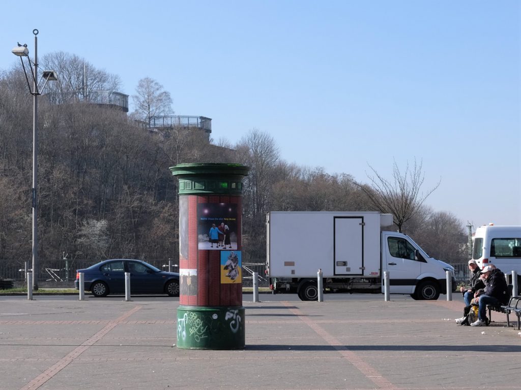 Historische Litfaßsäule, Bahnhofsvorplatz Gesundbrunnen
