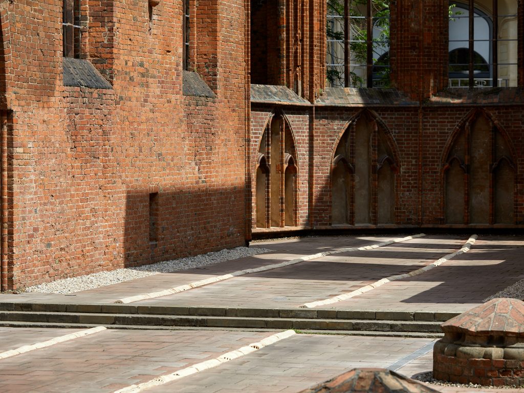 Church ruin with sunshine