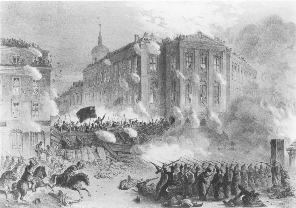 A. Klaus, Kampf um die große Barrikade