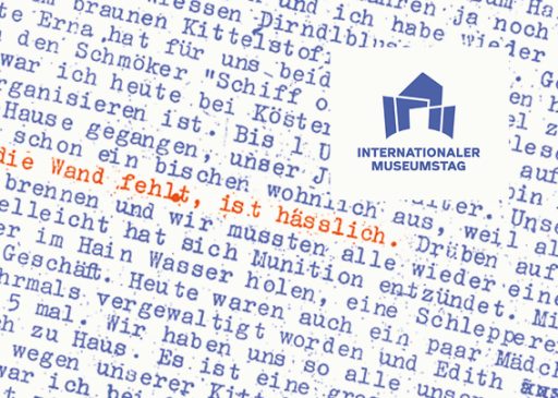 Textauszug: »Tagebuch. Weihnachten 1942 – Silvester 1945«, anonyme Schenkung. Gestaltung Einladungskarte: 