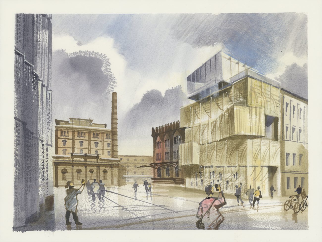 Sergei Tchoban, Museum für Architekturzeichnung, Berlin, 2025; Aquarell, Papier © Sergei Tchoban