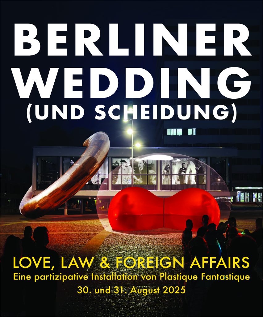 Poster mit Aufschrift Berliner Wedding (und Scheidung)